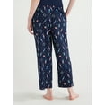 thumbnail image 4 of Joyspun Women's Cropped Woven Pajama Pants, Sizes XS to 3X, 4 of 7