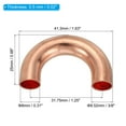 thumbnail image 2 of Uxcell 3/8" OD 25x41mm Elbow Copper Pipe Fitting, 3Pcs 180 Degree Bend Welding Sweat Solder Connection for HVAC Air Conditioner Plumbing, 2 of 6