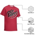 thumbnail image 4 of Dr Pepper T-Shirt for Boys Girls, Kids Novelty Crew Neck Tops, Lightweight Short Sleeve Tee, XS-XL, 4 of 9