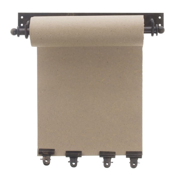 Kalalou Transitional Hanging Note Roll with 4 Clips, 11"L x 3"W, Brown