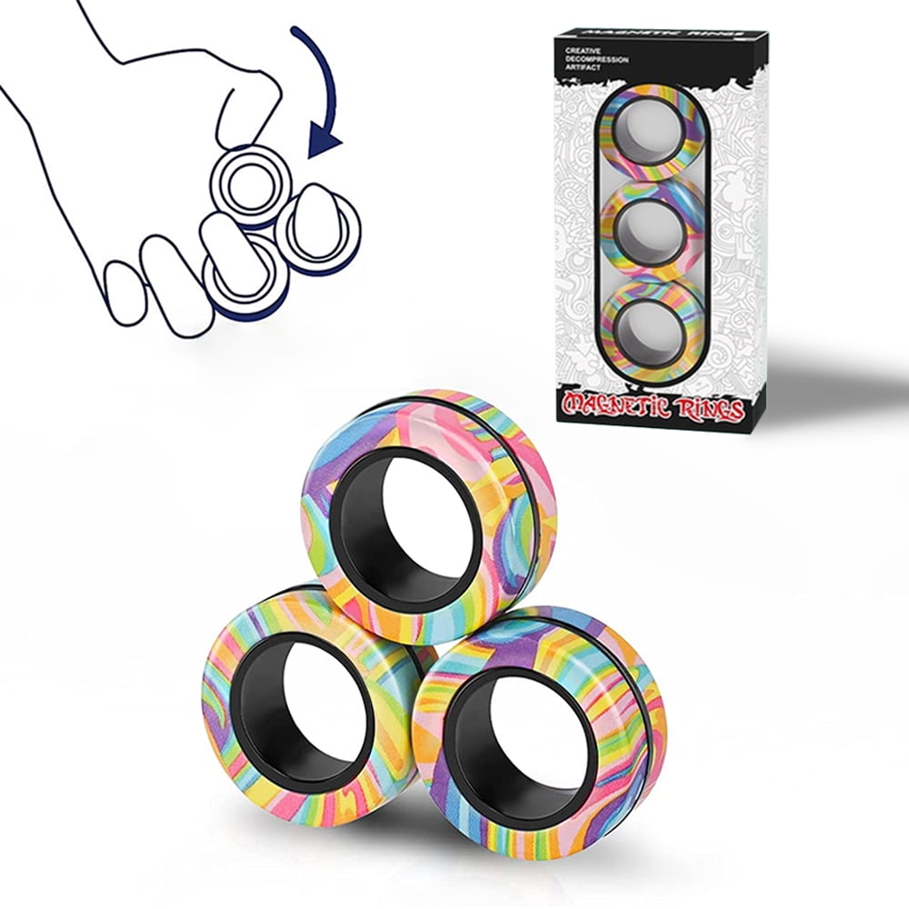 JA-RU Roller Ringz Magnetic Fidget Toys Flip Roll Spin Stack EM Finger Sport for sale online 