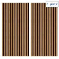 Luxdecor Acoustic Wood Slat Wall Panels for Wall 2pack Wood Slat Panels for Wall 47.2”x23.6” Wooden Acoustic Venner Panels 3D, Fluted Wall Slat Panels 0.82”in