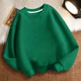 thumbnail image 4 of Vunhao Girls Sweatshirts Crop, Fashion Crewneck Solid Long Sleeve Casual Girls Pullover Tops on Sale Green Size 10-11 T, 4 of 4