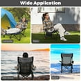thumbnail image 5 of Costway Folding Camping Chair with Detachable Footrest, Grey, 5 of 10
