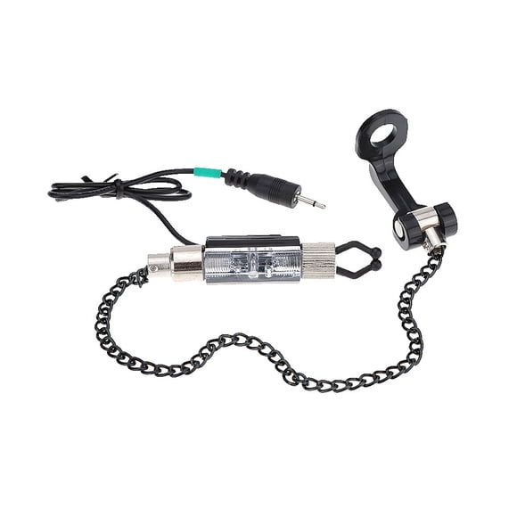 COONOR COONOR Green Iron Fishing Swinger with LED Lights - Adjustable Clip & Standard Plug, Perfect Tackle for Anglers, Signals Bites with 4 Color Options, 23cm Long, Lightweight Design