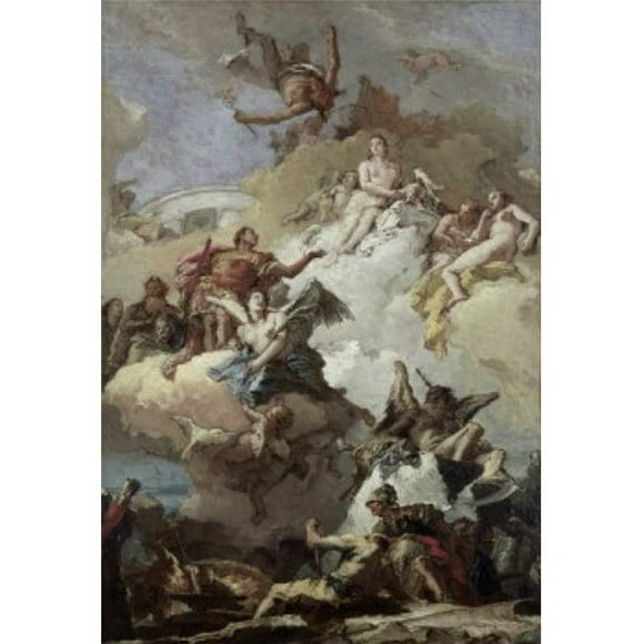 Posterazzi SAL2622033 Apotheosis of Aeneas Giovanni Battista Tiepolo 1696-1770 Italian Oil Sketch Poster Print - 18 x 24 in.