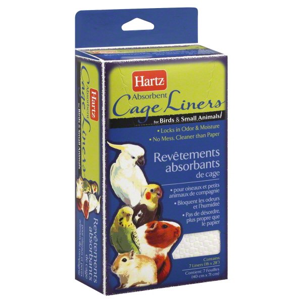Hartz Absorbent Cage Liners For Birds And Small Animals 7 CT