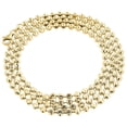 thumbnail image 4 of 10k Yellow Gold Moon Cut Style Link New Solid Chain Necklace (3mm) 28", 4 of 5