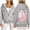 #1- Light Gray, variant on Uobin Womens Zip Up Hoodies Long Sleeve Cute Cartoon Print Lightweight sweatshirt Loose Fit Workout Plain Hoodies Y2K Jacket with Pockets 2026 Fashion Clothes