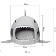 thumbnail image 5 of Cat Cave Bed Shark Pet Basket 2 en 1 Sofá y nido acogedor Cachorro cálido Saco de dormir interior Tienda de campaña para perros pequeños Gatito Conejo Hámster con cojín desmontable MFZFUKR ZYY-3061, 5 of 5