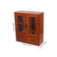 thumbnail image 3 of Armario de almacenamiento de madera para mesita de noche, organizador de pared, vitrina de madera vintage, 3 of 7