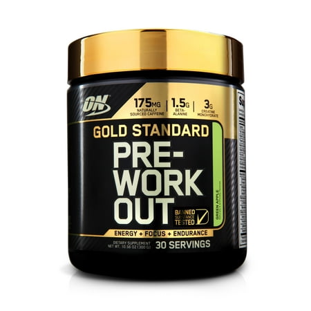 Optimum Nutrition Gold Standard Pre Workout Powder, Green Apple, 30