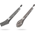 thumbnail image 2 of Pasta Tongs, 2PCS BBQ Tongs Set, Heat Resistant Temperature Stainless Steel Spaghetti Spoon Server Spoon Serving for Kitchen Cooking Tools (Gray), 2 of 5