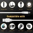 thumbnail image 5 of 5V DC Power Cord Replacement Charger, USB to DC Plug Charging Cord with 9 Connectors Adapters for Moon Lamp, Massage Wand, Router, LED Light,Speaker and More Devices (White), 5 of 6