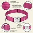 thumbnail image 4 of Country Brook Petz® Premium Nylon Dog Collar with Metal Buckle for Small Medium Large Breeds (Extra Large, 1 Inch, Rose), 4 of 4
