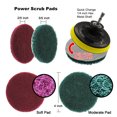 thumbnail image 4 of Labymos 13 PCS Drill Scrub Pad Attachments Set Includes Scouring Pads Sponges Self-Adhesive Disc Power, 4 of 8
