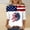 Tops-281White, variant on Fourth of July Graphic Tees for Women Drip Print Crew Neck Regular Fit Trendy Tops Patriotic Graphic 3/4 Sleeve Party Wear