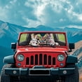 thumbnail image 3 of Binienty Cute Bunny Car Windshield Sun Shade for Jeep Gladiator JT 2020-2025 Easter Car Interior Decor Front Window Sun Shade UV Blocking Folding Auto Heat Protector, 3 of 7
