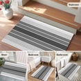 thumbnail image 5 of Gradient Grey Striped Bathroom Mats 2x3 FT, Non Slip Small Kitchen Mat, Simple Farm Stripes Minimalist Washable Soft Backed Front Door Throw Rugs Non-Shedding Indoor Outdoor Doormat for Entryway Sink, 5 of 8