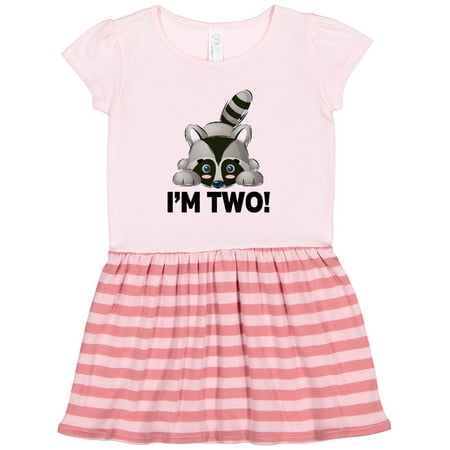 

Inktastic 2nd Birthday 2 Year Old Raccoon Gift Toddler Girl Dress