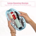 thumbnail image 3 of Unique Bargains Clear Makeup Bag Transparent Toiletry Bag Zipper Cosmetic Bag Organizer for Travel for Women Blue, 3 of 7
