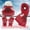 Red2, variant on Christmas Santa Hat Set, Unisex Adult Holiday Cos-tume with Hat Scarf and Gloves