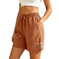 thumbnail image 6 of Fewfanhot Shorts for Women Drawstring Waist Loose Button Summer Casual Comfortable Breathable Shorts, 6 of 6