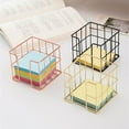 thumbnail image 6 of Memo Pad Holder Metal Mesh Note Storage Box Memo Pad Block Holder Desktop Notepads Holder Box for Office Desk 27x95x80mm, 6 of 16