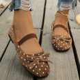 thumbnail image 2 of YOUYEDIAN Mary Jane Shoes Women Versatile Polka Dot Low Heel Round Toe Fashion Flats Bow Deco Slip On Comfy Dress Shoes, 2 of 3