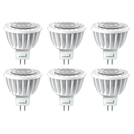 Hyperikon LED Dimmable Light Bulb, 7W (50W Equivalent), 3000K Soft White Glow, 490 Lumens, MR16, GU5.3 Base, CRI 90+