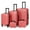 Red, variant on 5PCS Vertical Striped Hardside Luggage Set with TSA Locks and Cosmetic Cases, Brown