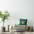 thumbnail image 3 of Simply Daisy 20-inch Square Summer Time Pineapple Poly Throw Pillow, Kelly Green Qty 1, 3 of 4