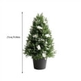 thumbnail image 3 of Mini Christmas Tree 12.6inch Artificial Small Pine Trees with Burlap Base Made Of PVC Material Small Tabletop Trees For Christmas Decoration Home Office Party Decor, 3 of 6
