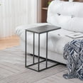 thumbnail image 6 of Ktaxon C Shaped End Table, Sofa Side Table for Living Room, Couch and Recliner Snack Table for Bedroom, Grey, 6 of 10