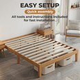 thumbnail image 7 of Alvantor Solid Wood Platform Bed Frame, Natural Pine, No Box Spring Needed, Underbed Storage – Twin, Full, Queen, King, 7 of 7