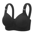 thumbnail image 2 of Asxite Women Plus Size Solid Lace Wireless Thin Bra Black 46/105, 2 of 3