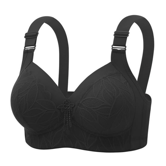Tsesme Lace Wireless Bras for Women Push up Padded No Underwire Full Cup Support Bra Plus Size