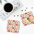 thumbnail image 5 of Pofeuu Crabs And Seastars Print Leather Coasters Set of 6, Round Cups Mugs Mat Pad for Home Kitchen Heat Resistant Drink Coasters,Square, 5 of 7