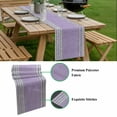 thumbnail image 5 of Purple Silver Stripes Table Runner - 60 Inch Long, Kitchen Dining Table Runner Dresser Scarves, Modern Ombre Abstract Aesthetic Farmhouse Decor for Coffee Tables Wedding Party Banquet, 5 of 8