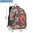thumbnail image 2 of FORMRS Unisex School Backpack 17" Student Travel Bag with Laptop Compartment, Colorful Floral Pattern, 2 of 7