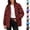 Wine, variant on SBYOJLPB Women's Polka Dot Coat Stand Collar Zip Up Jacket with Pockets