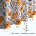 thumbnail image 6 of Pioneer Flower Floral Print Pattern Shower Curtain 36"x72" ,Bathroom Decorative Shower Curtains Set with 12 Hooks,Modern Waterproof Washable Shower Curtain, 6 of 6