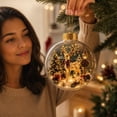 thumbnail image 6 of Glowing Christmas Story Ornament, Light-Up Mini Holiday Scene with Warm LED Light, Festive Keepsake Gift for Home Christmas Party Decoration, 6 of 8