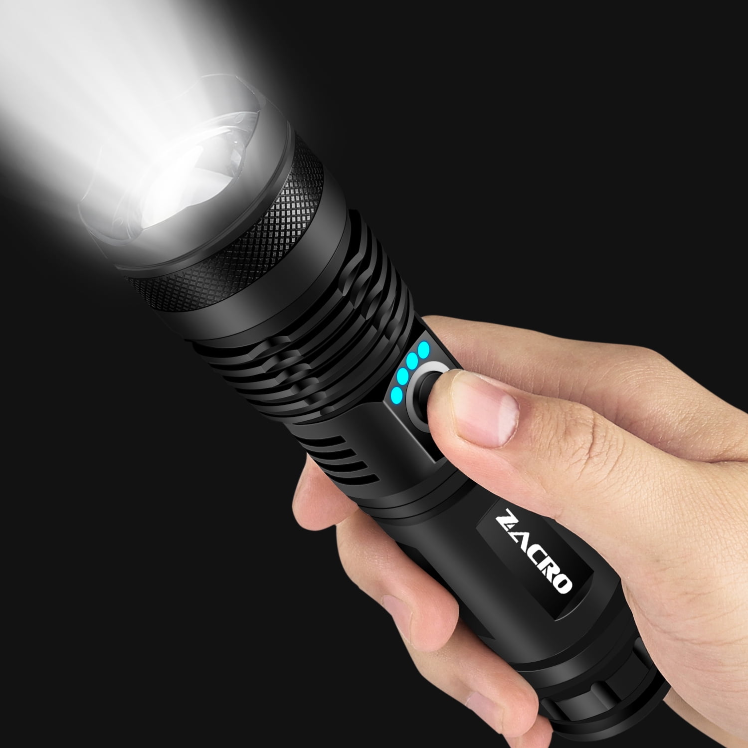 Sogidon Rechargeable Flashlights 900,000 High Lumens, LED Powerful Tactical  Flash Light Battery Powered, Small Handheld Light with 5 Modes, Zoomable