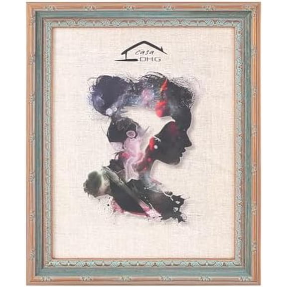 11x14 Vintage Picture Frame, Antique Picture Frames, Retro Design 11 x 14 Vintage Frames for Home and Office, Home & Wedding Decor,Blue