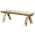 thumbnail image 2 of Montana Collection Half Log Bench, Clear Lacquer Finish, 4 Foot, 2 of 4