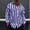 Dark Blue, variant on KTMKH Men's Dress Shirts Male Casual Autumn Striped Print Shirt Stand Collar Long Sleeve Pocket Shirt Blouse