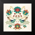 thumbnail image 2 of Charron, Veronique 20x20 Black Modern Framed Museum Art Print Titled - Folk Floral III v2, 2 of 5