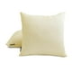 thumbnail image 2 of Fundas de almohada lisas HomeCentric color crema (paquete de 2), 40 x 40 cm (16 x 16 pulgadas), cojines decorativos de seda artística, lisos y lisos para sofá, diseño moderno de estampado liso - Lujo, 2 of 5