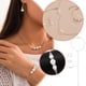 thumbnail image 3 of Conjunto de collar francés con perlas de imitación, cadena vintage con incrustaciones y flecos, 3 of 8